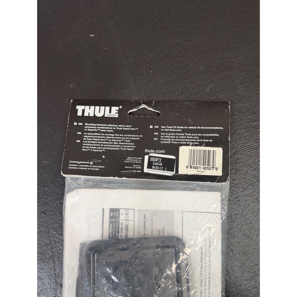 Thule XADAPT2 Adapter Kit Bracket Black Roof Mounting Hardware VW Adapter New